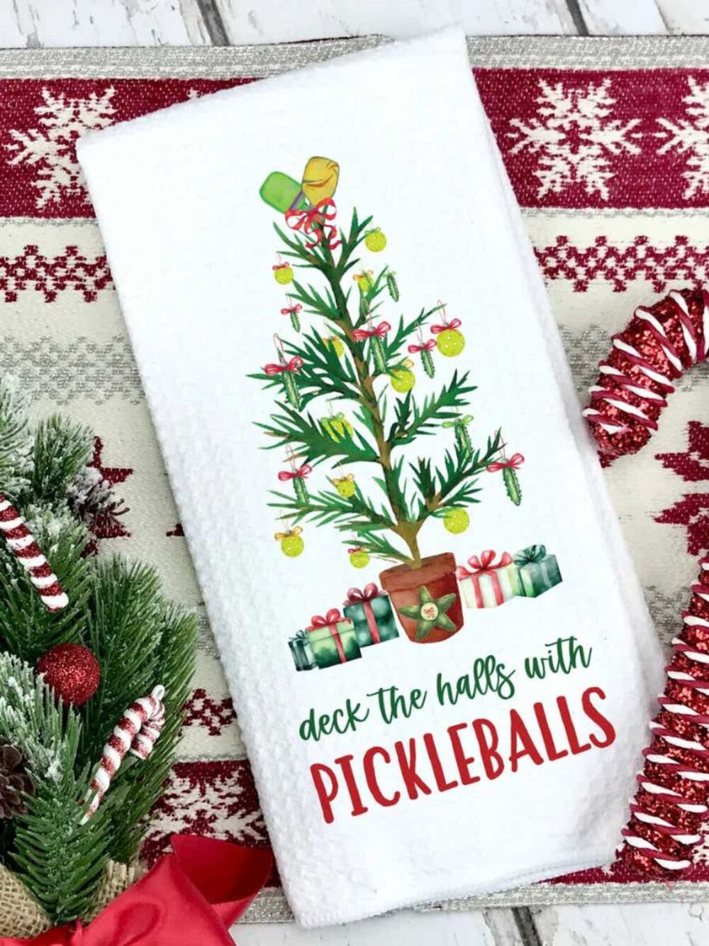 Deck the Halls Novelty Hand Towel